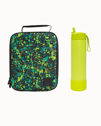 MontiiCo Large Lunch Bag and Bottle Set - Splat