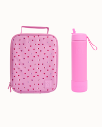 MontiiCo Large Lunch Bag and Bottle Set - Sweetheart