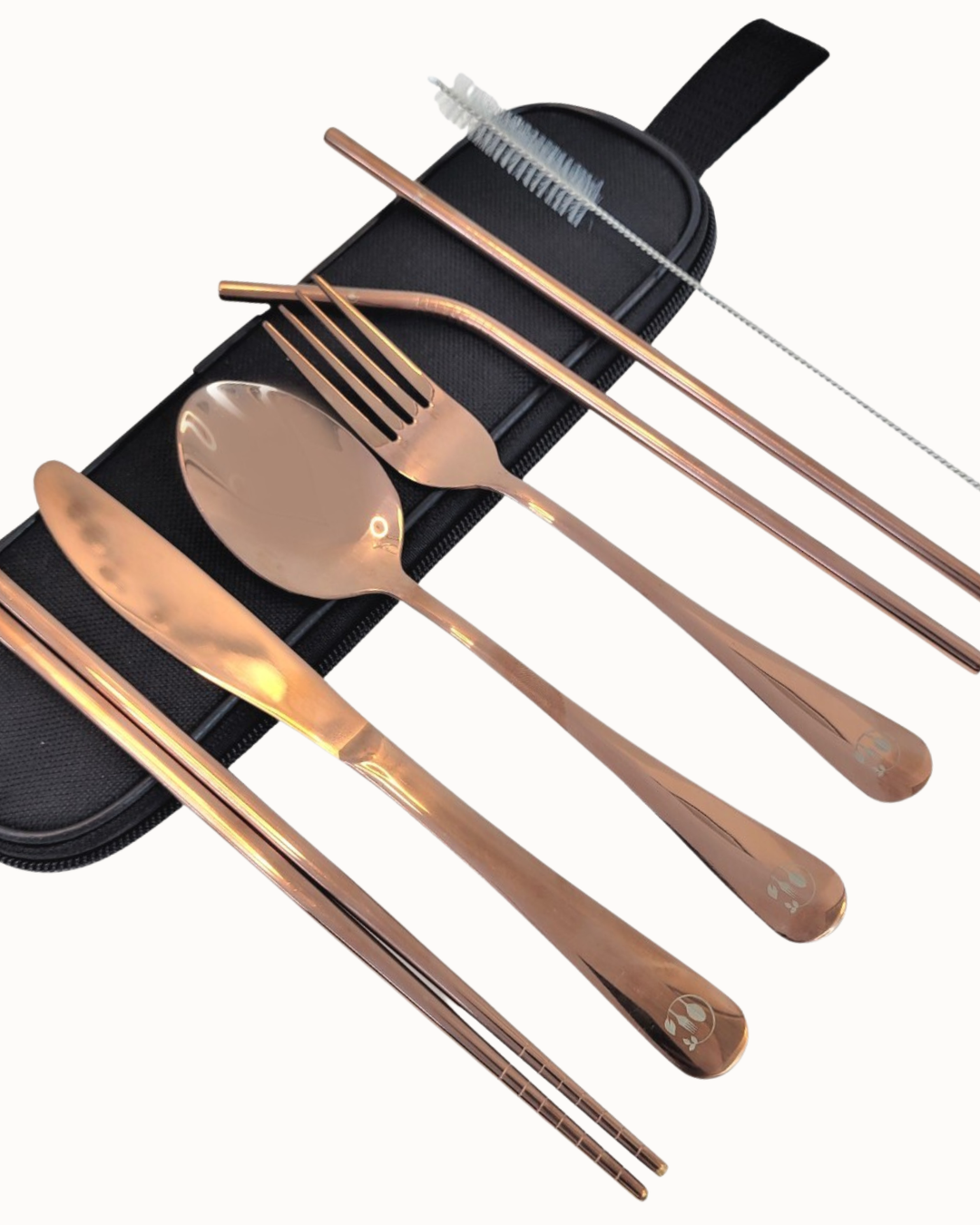 Portable Stainless Cutlery Set - Black