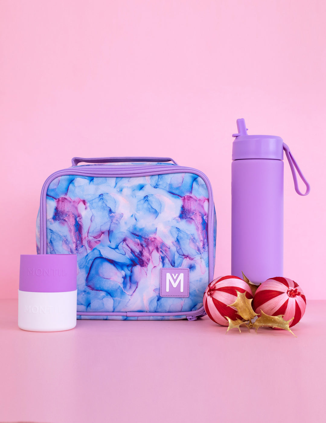 MontiiCo Medium Lunch Bag and Bottle Set - Aurora