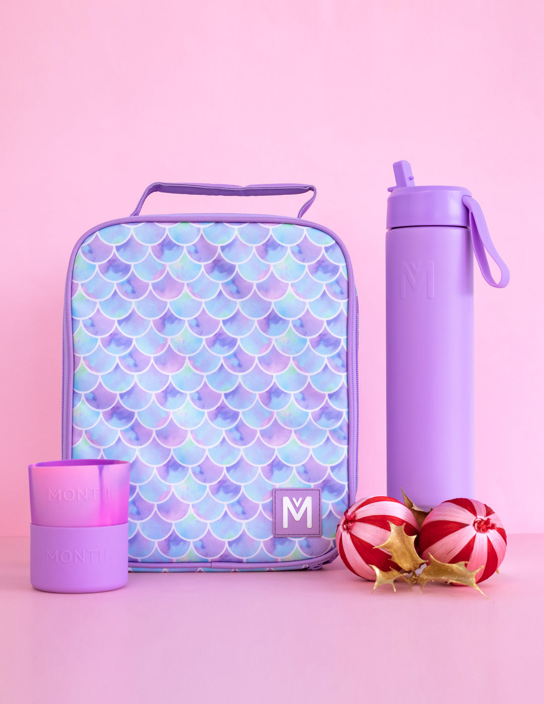 MontiiCo Large Lunch Bag and Bottle Set - Sea Shine