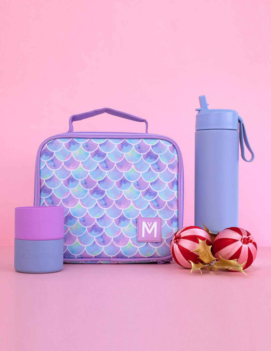 MontiiCo Medium Lunch Bag and Bottle Set - Sea Shine