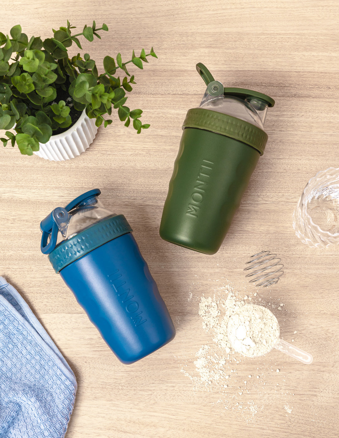 MontiiCo Protein Shaker - Khaki