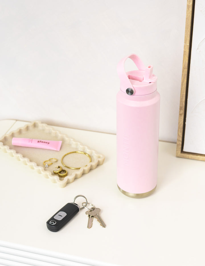MontiiCo 700ml Quench Sipper Drink Bottle - Blush