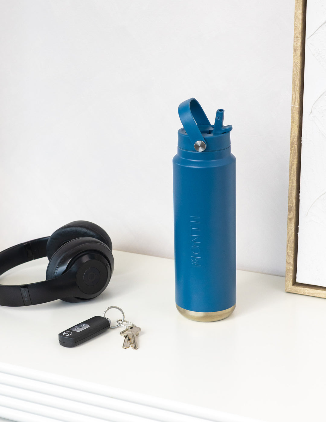 MontiiCo 700ml Quench Sipper Drink Bottle - Denim