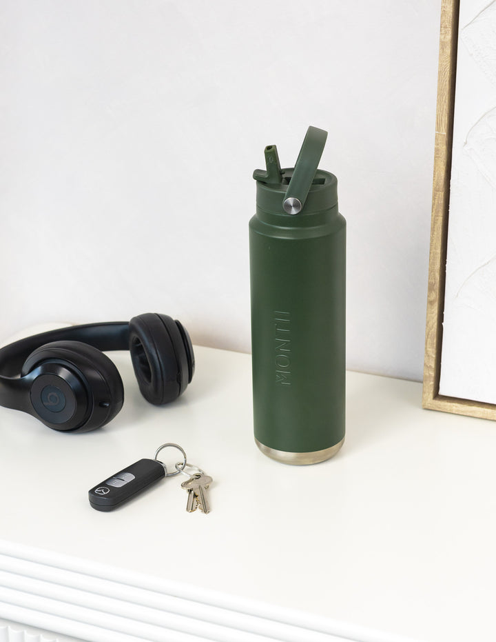 MontiiCo 700ml Quench Sipper Drink Bottle - Khaki