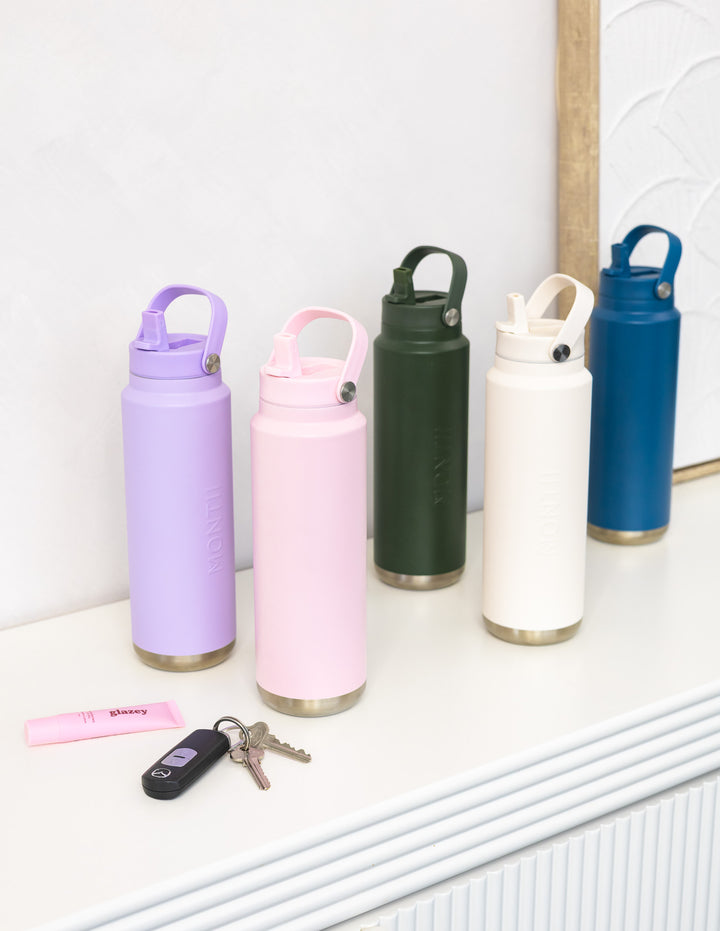 MontiiCo 700ml Quench Sipper Drink Bottle - Cream