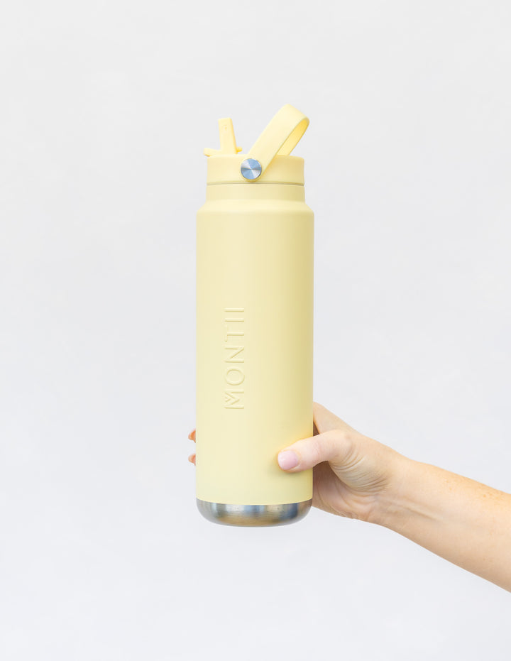 MontiiCo 700ml Quench Sipper Drink Bottle - Butter Yellow