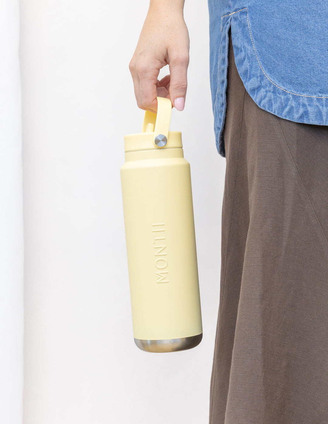 MontiiCo 700ml Quench Sipper Drink Bottle - Butter Yellow