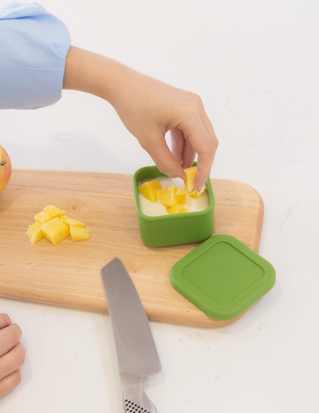 MontiiCo Silicone Snack Tub Set - Greens