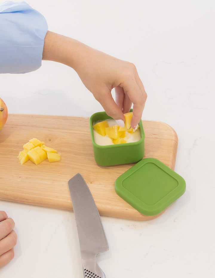 MontiiCo Silicone Snack Tub Set - Greens