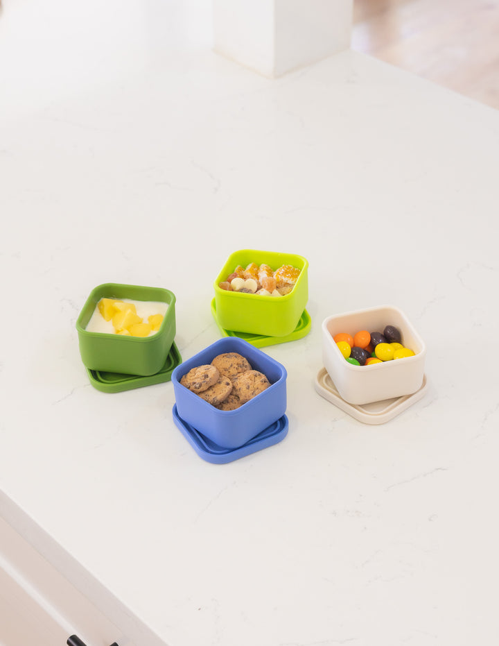 MontiiCo Silicone Snack Tub Set - Cream
