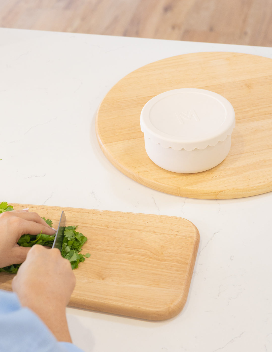 MontiiCo Silicone Scallop Bowl - Cream