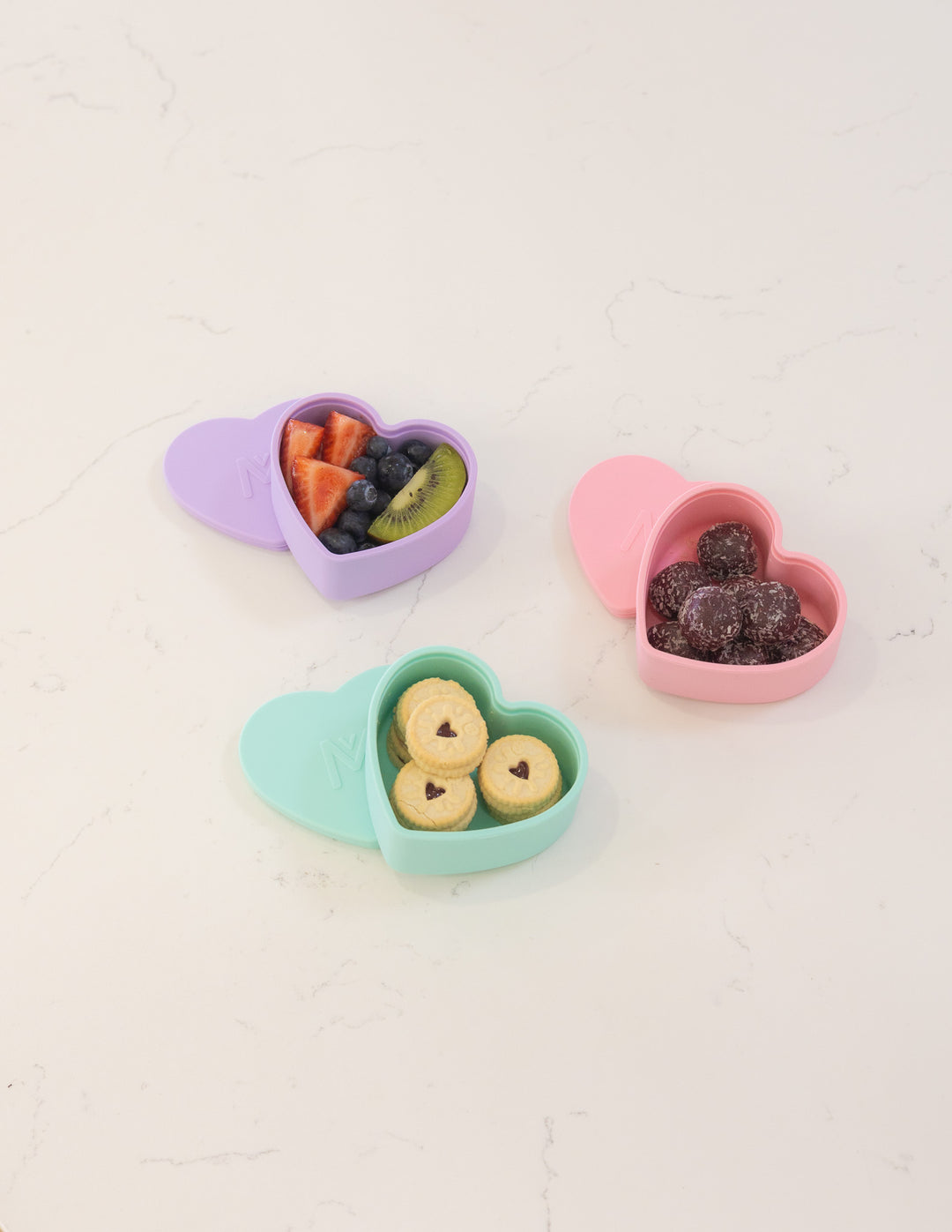MontiiCo Silicone Heart Tub Set