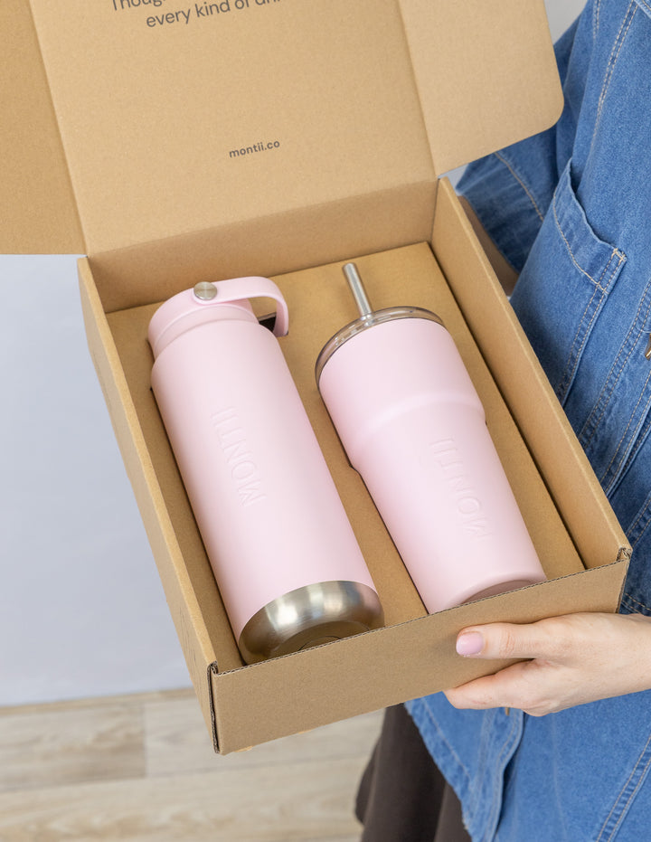 MontiiCo Sip & Go Set - Blush