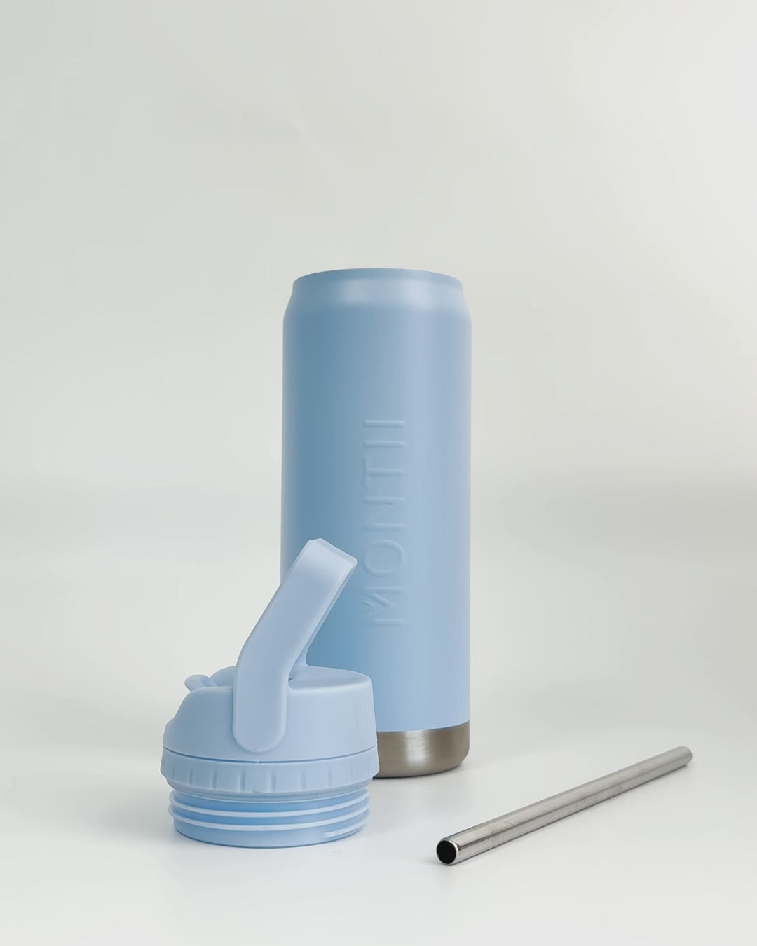 MontiiCo 750ml Sport Drink Bottle - Cornflower parts and features video