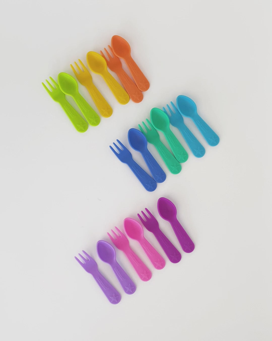 Lunch Punch Lunch Box Fork and Spoon Set - Brights