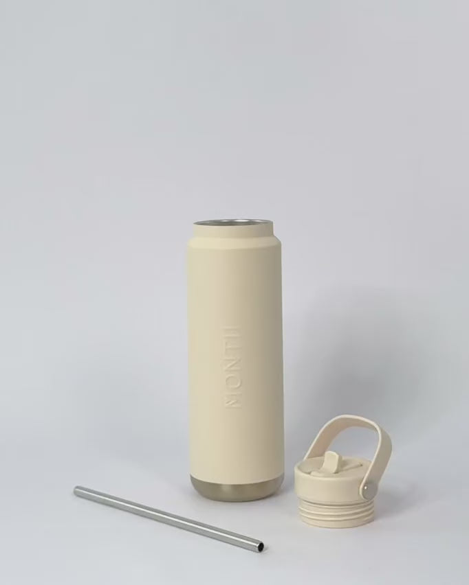 MontiiCo 700ml Quench Sipper Drink Bottle - Cream