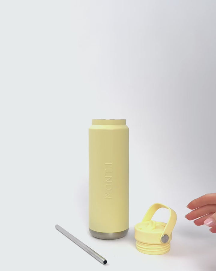 MontiiCo 700ml Quench Sipper Drink Bottle - Butter Yellow