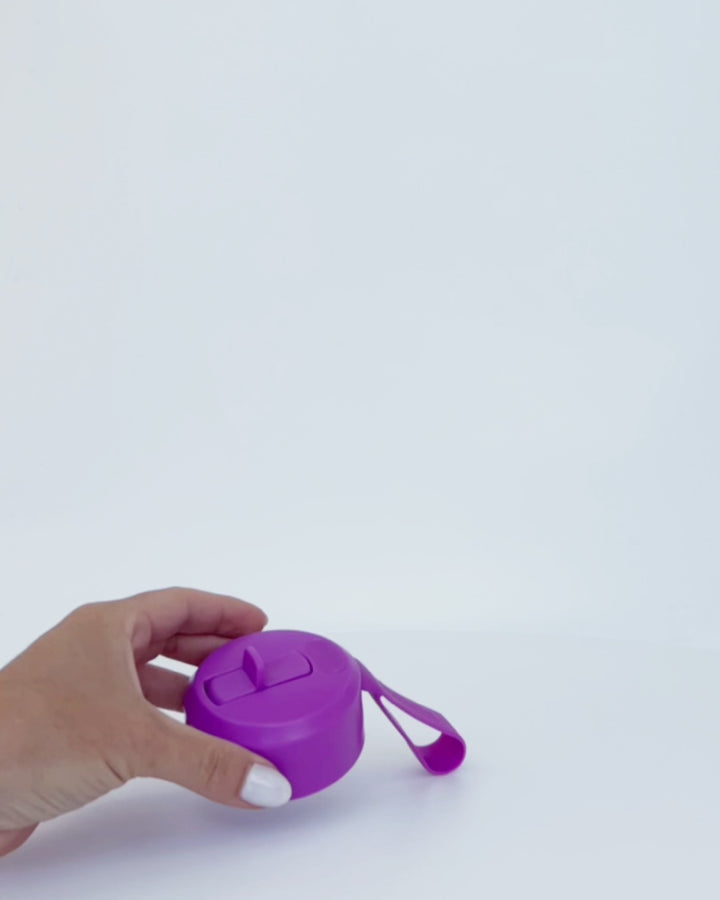 MontiiCo Sipper Lid + Straw 350ml - Fuchsia