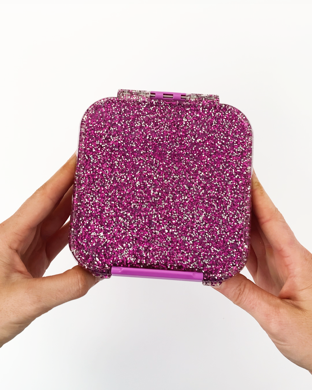 MontiiCo Bento Two Snack Box - Magenta Glitter