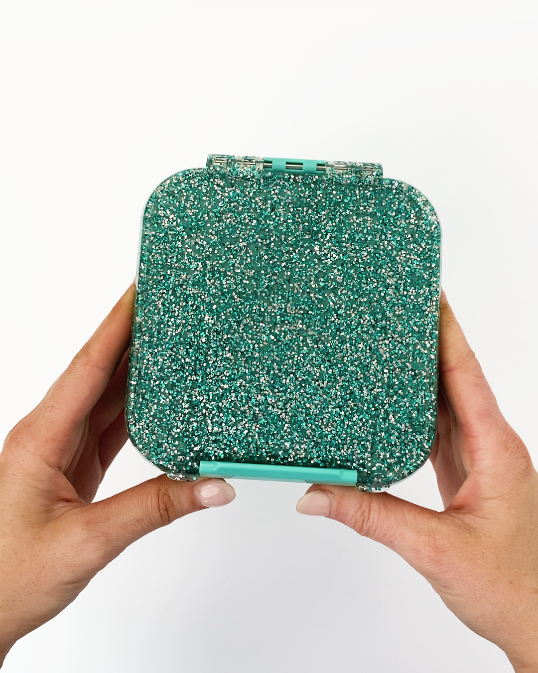 MontiiCo Bento Two Snack Box - Turquoise Glitter