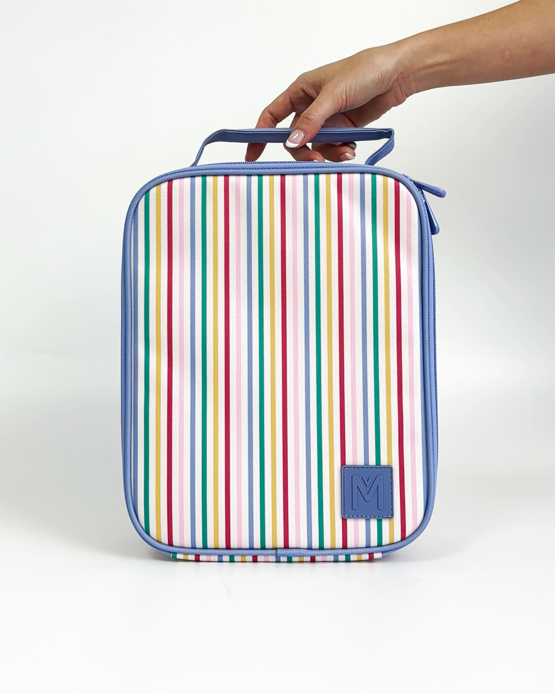 MontiiCo Large Insulated Lunch Bag - Fruity Stripe