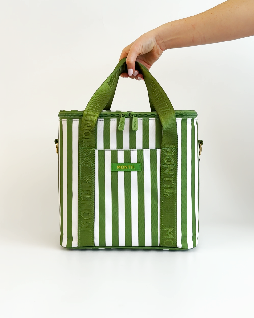 MontiiCo Insulated Midi Cooler Bag - Pickle Stripe