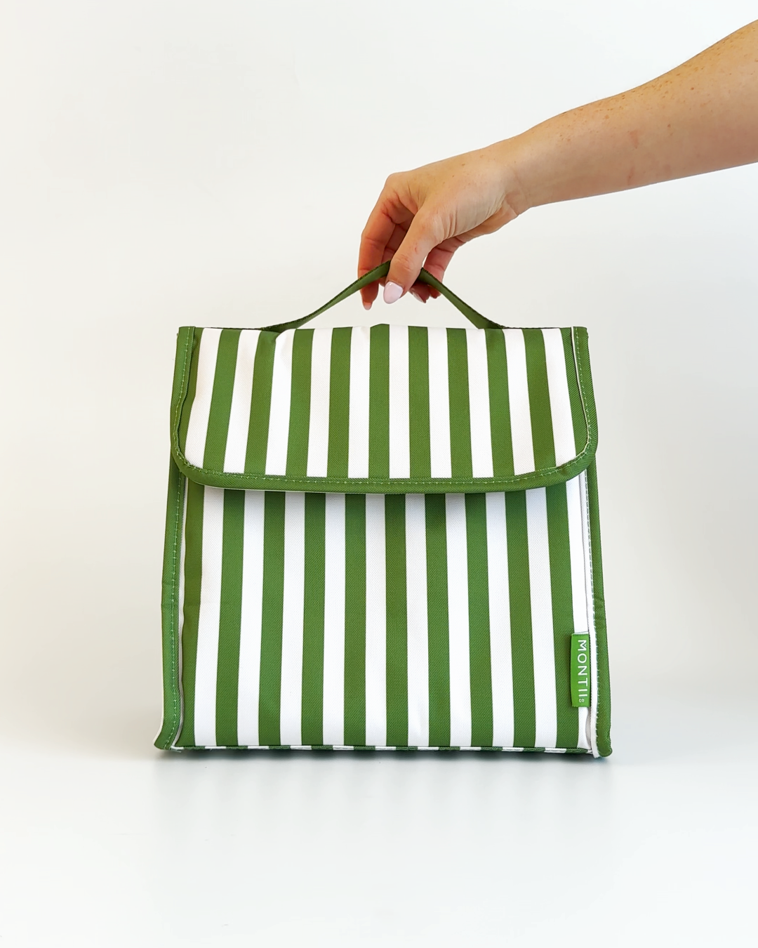 MontiiCo Insulated Lunch Carrier - Pickle Stripe