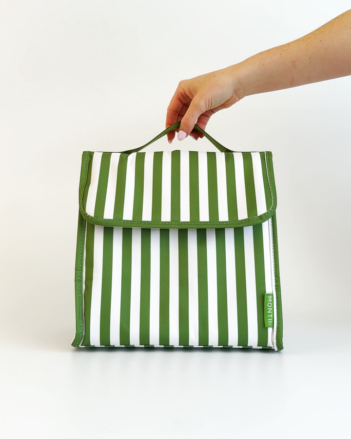 MontiiCo Insulated Lunch Carrier - Pickle Stripe