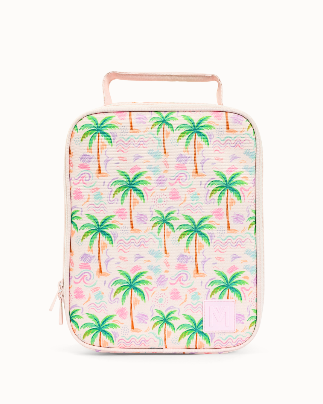 MontiiCo Large Insulated Lunch Bag - Pastel Palms