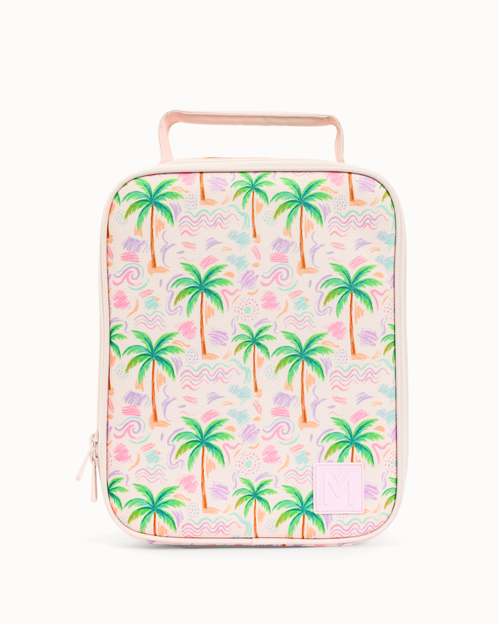 MontiiCo Large Insulated Lunch Bag - Pastel Palms