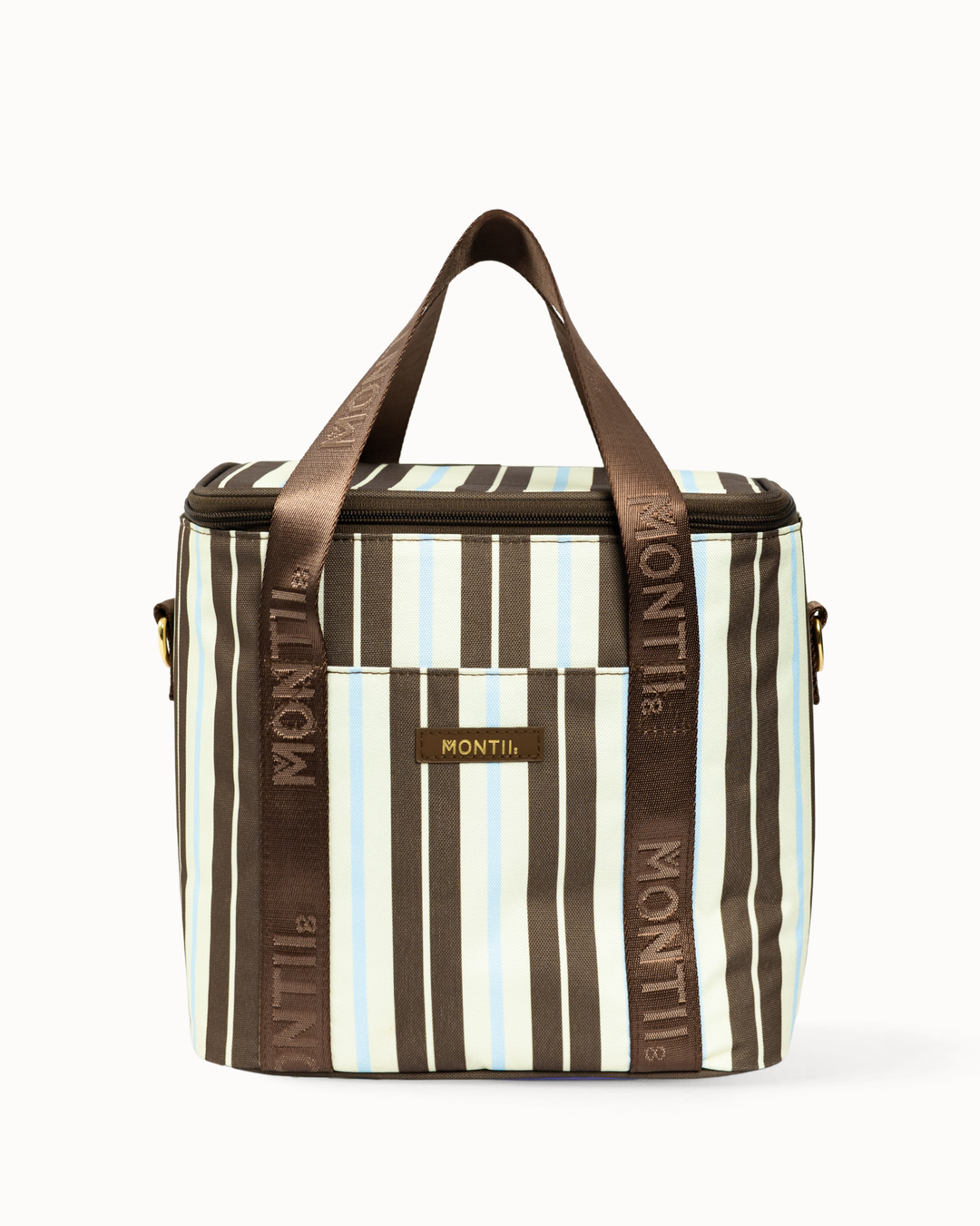 MontiiCo Insulated Midi Cooler Bag - Latte Stripe