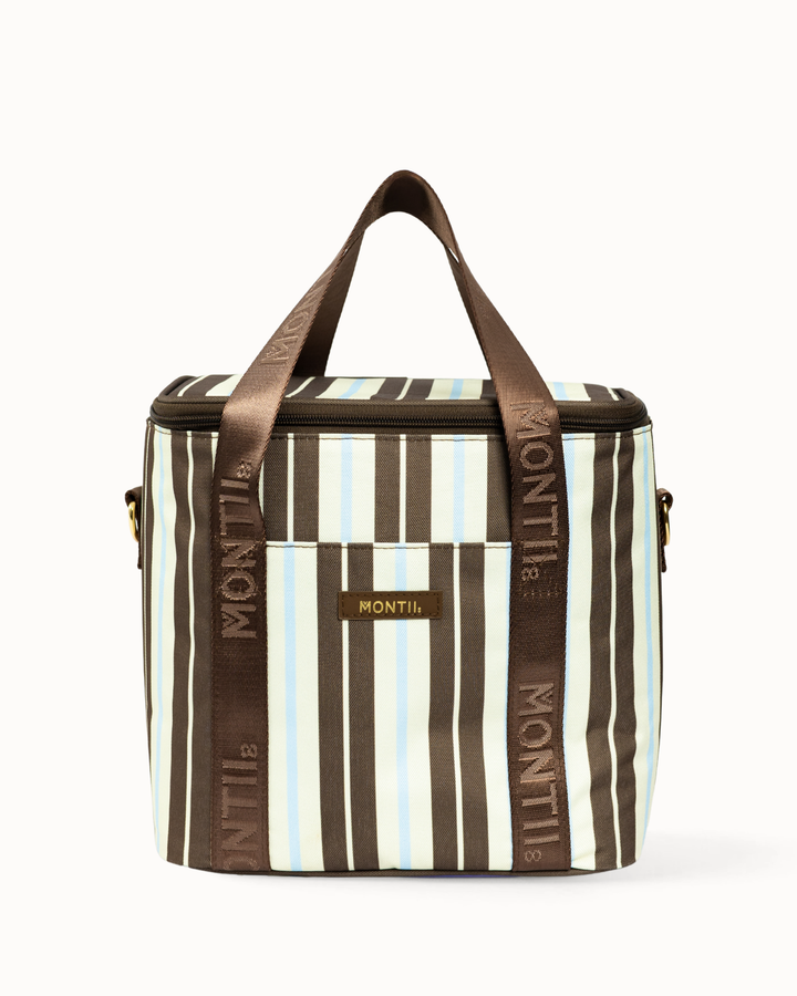 MontiiCo Insulated Midi Cooler Bag - Latte Stripe