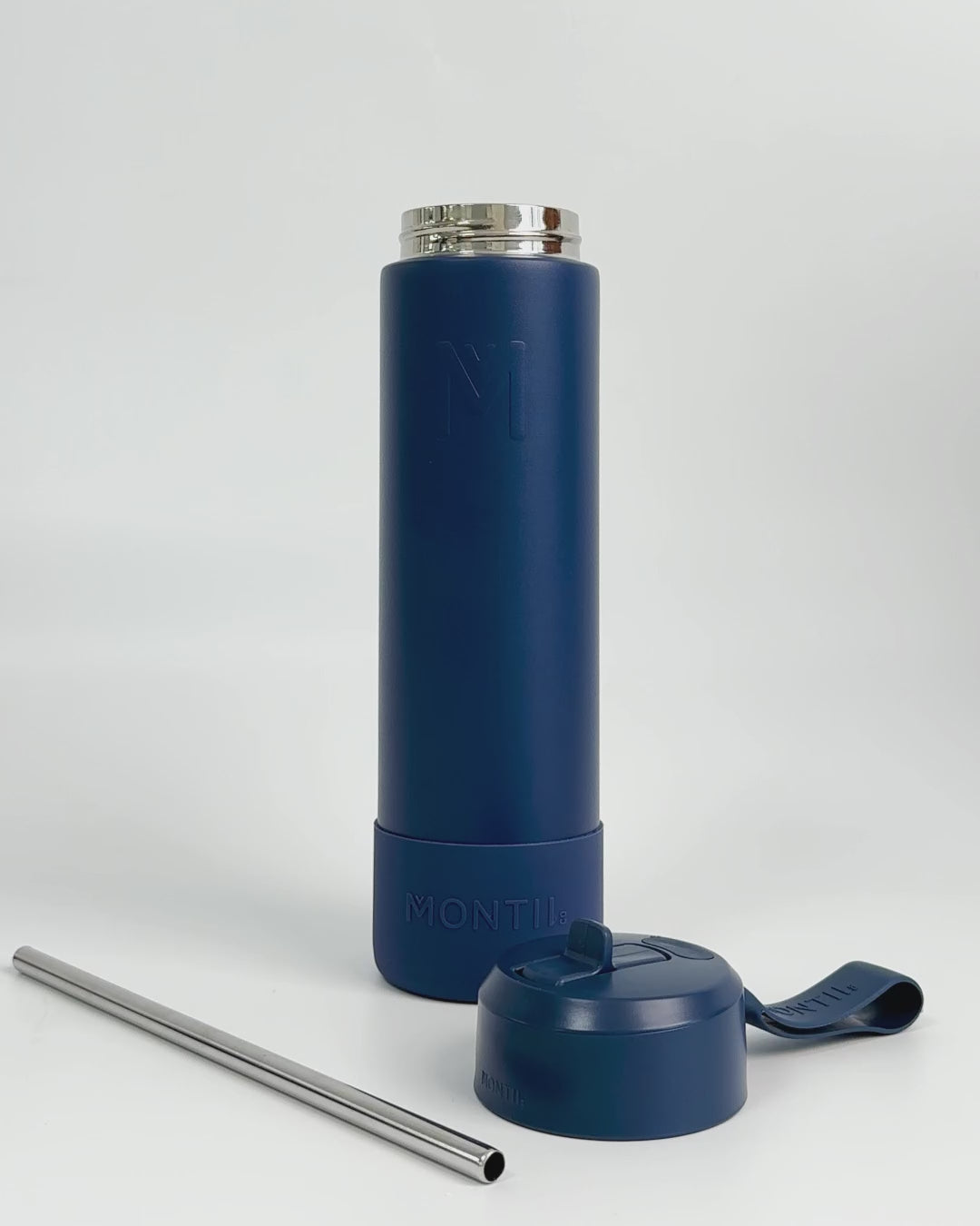 MontiiCo 700ml Fusion Drink Bottle Sipper - Navy