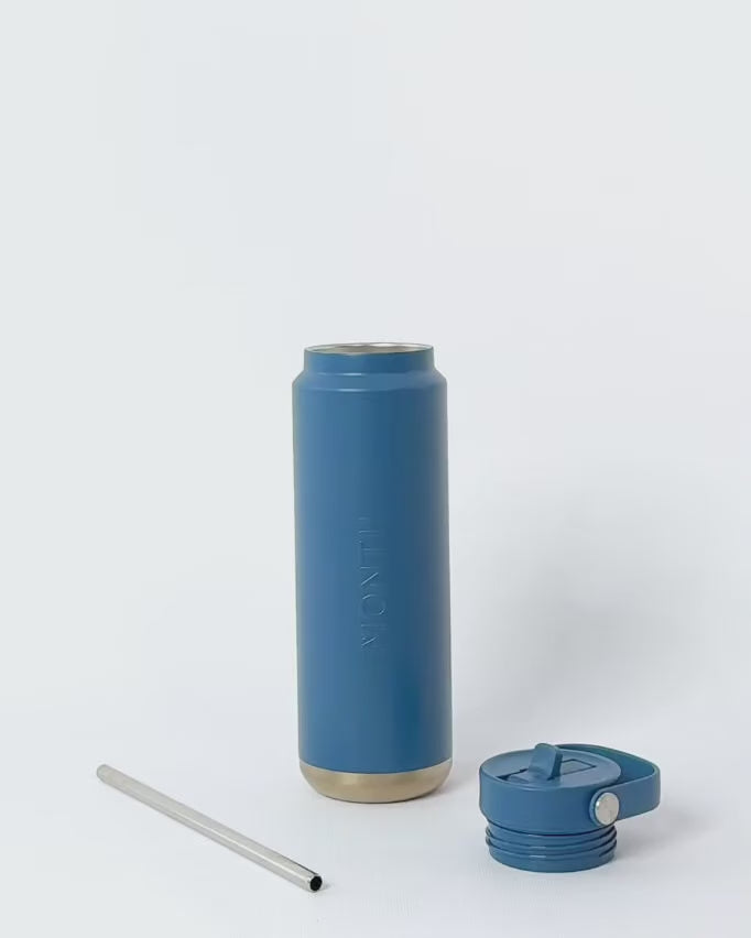 MontiiCo 700ml Quench Sipper Drink Bottle - Denim
