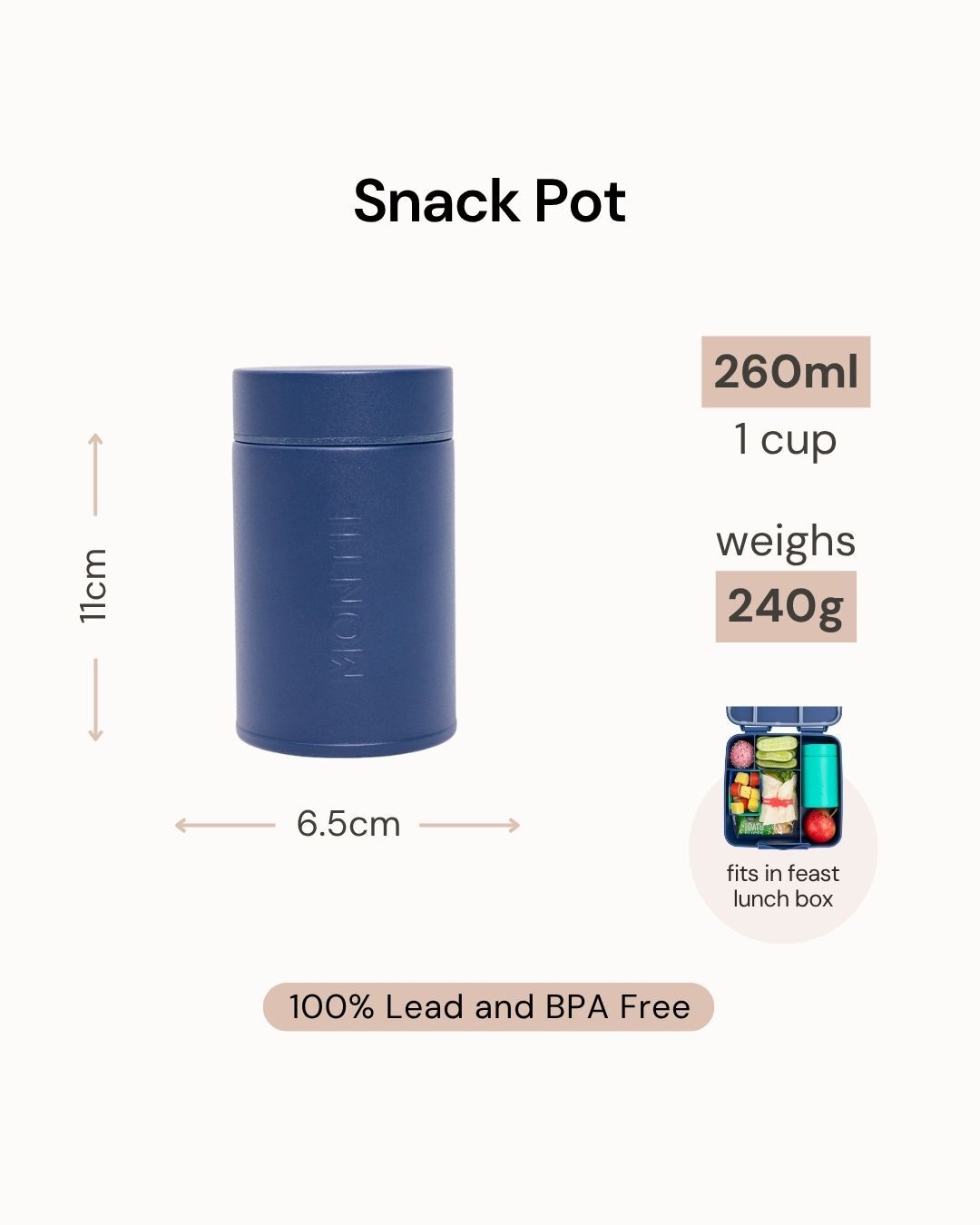 MontiiCo Insulated Snack Pot - Bubblegum