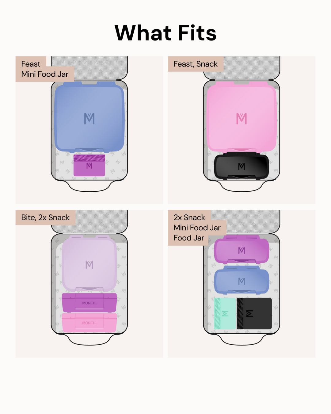 MontiiCo Large Insulated Lunch Bag - Midnight 2.0