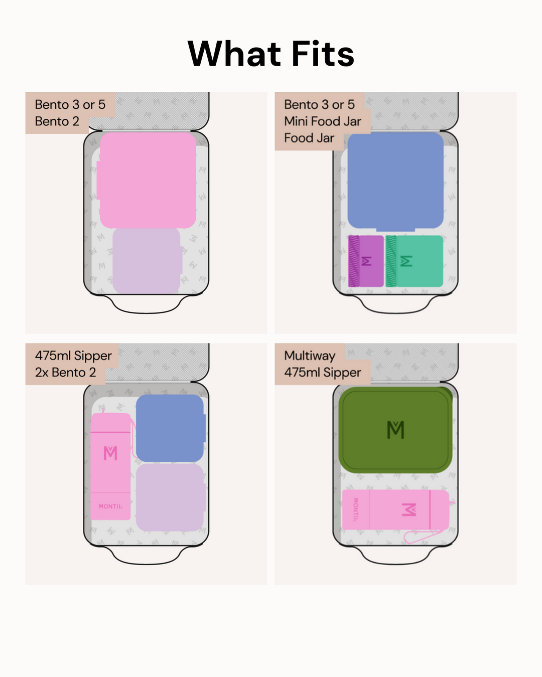 MontiiCo Large Insulated Lunch Bag - Midnight 2.0