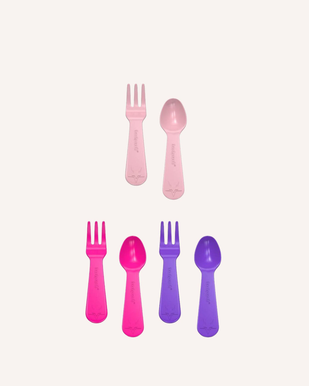 Lunch Box Fork and Spoon Set - Pink