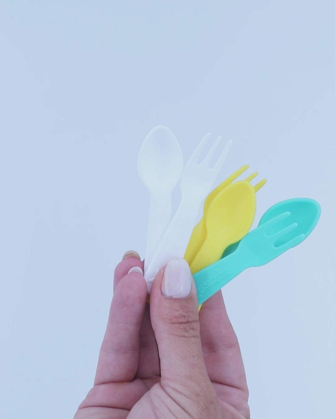 Lunch Box Fork and Spoon Set - Yellow